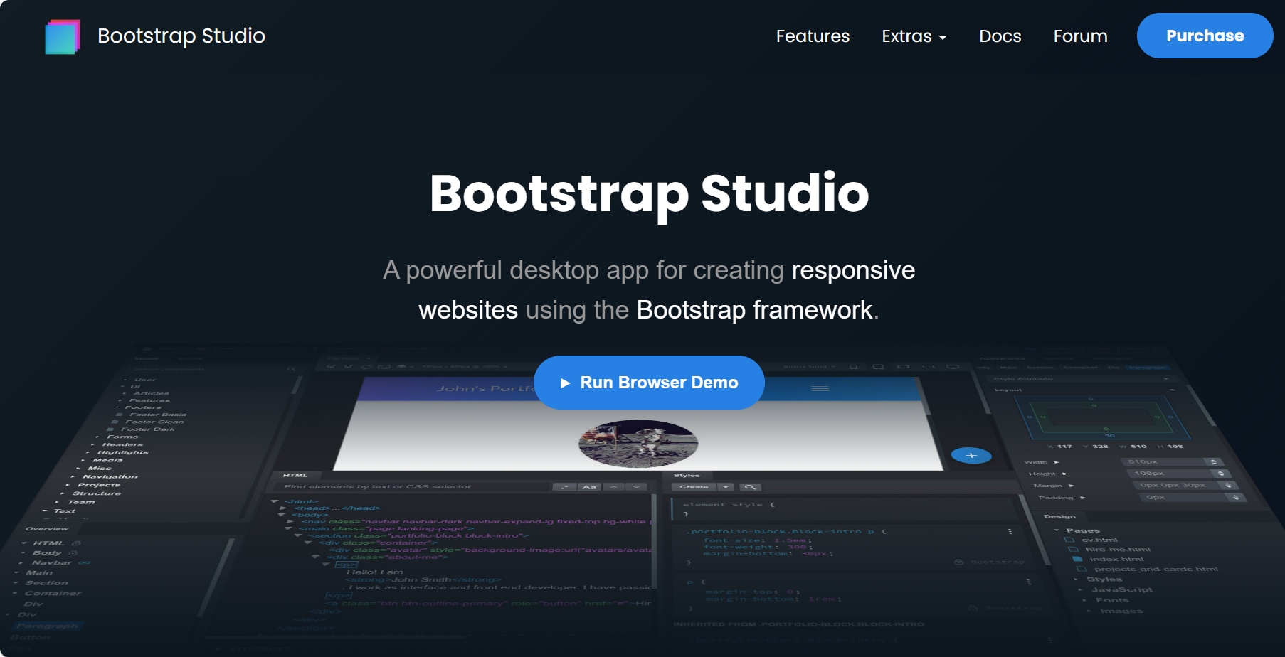 Bootstrap studio