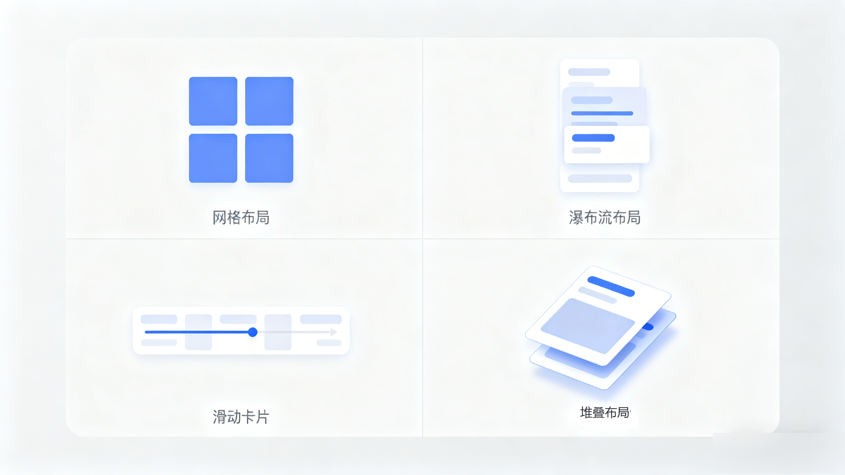 卡片的4种布局样式