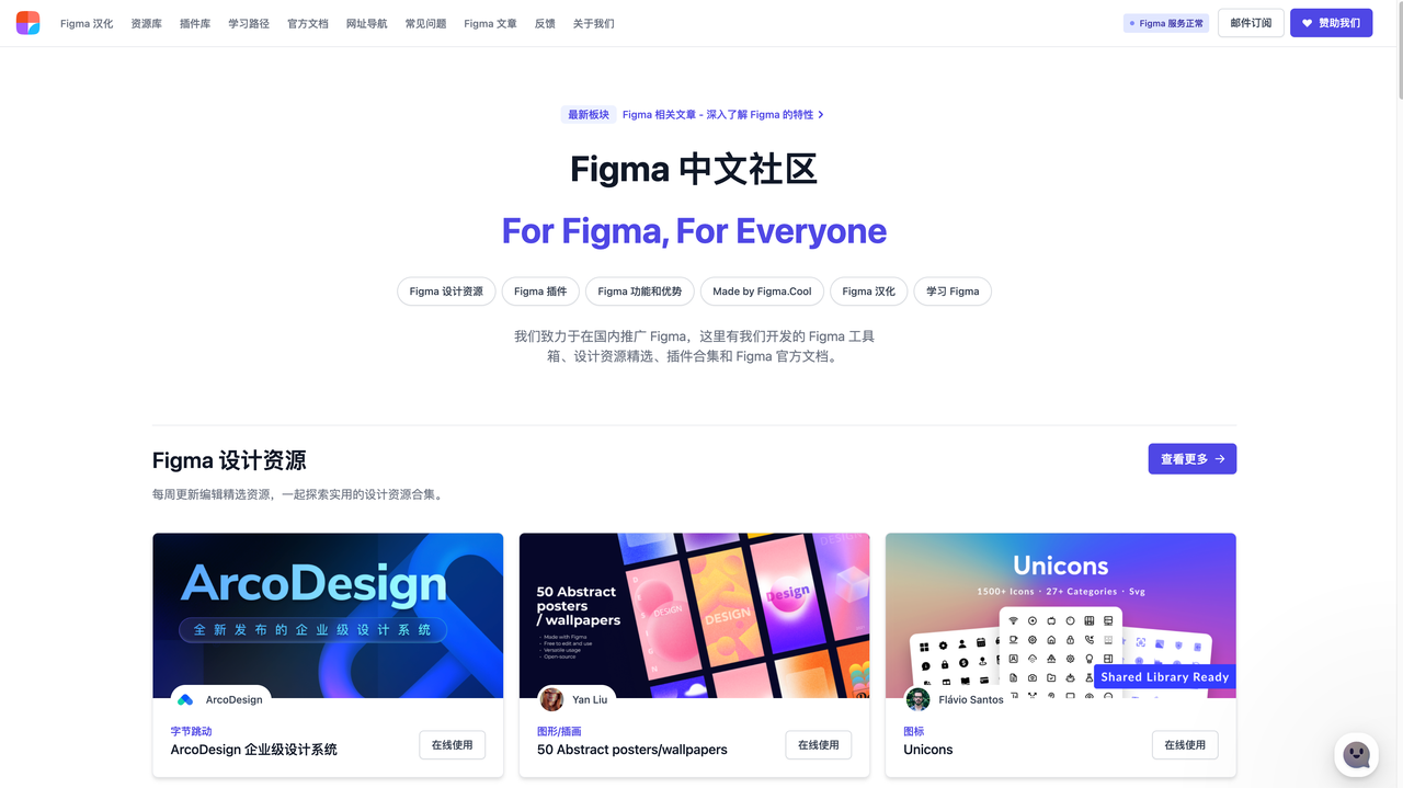 Figma中文社区推荐，Figma.cool一个专业的Figma中文社区。
