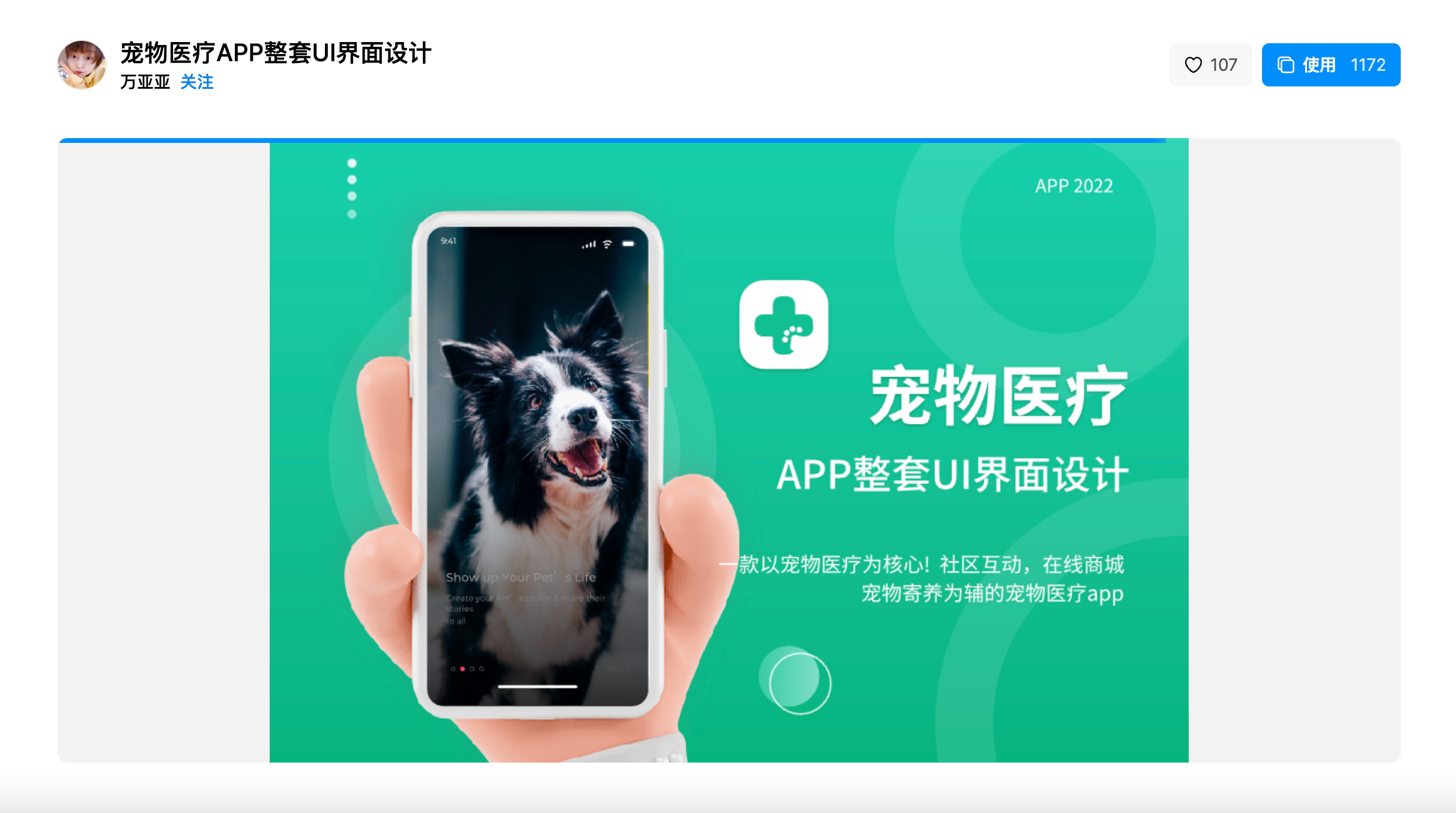 宠物医疗APP整套UI界面设计