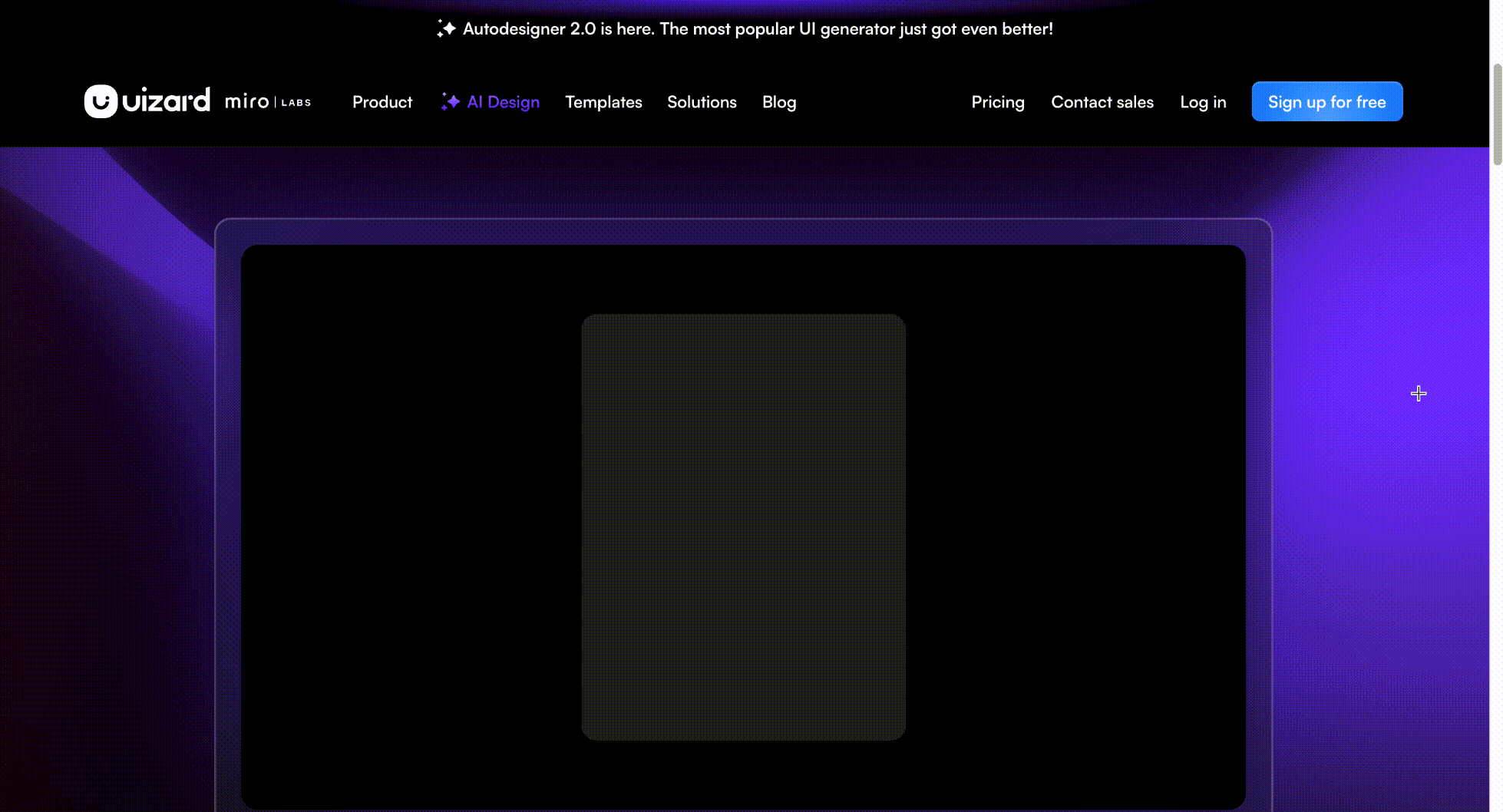 Uizard网站AI融合设计系统,文本、截图或草图快速生成界面与原型